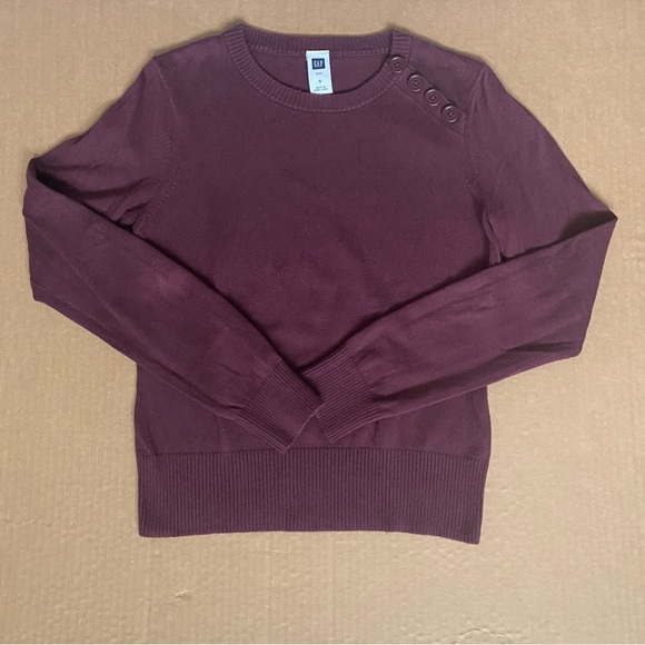 Gap Crew Neck Sweater, Size Small, Amethyst, Shoulder Button Detail Crew… - Picture 2 of 10